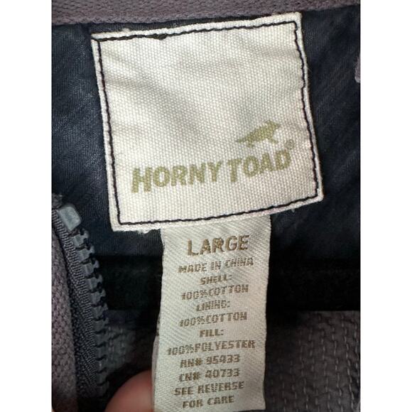 Horny Toad Blue Zip Up Pockets Hooded Lined Army Utility Jacket Size Large - Picture 3 of 7